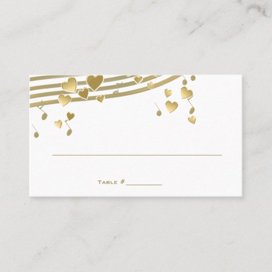 ラブソングミュージック結婚の座席表 プレイスカード (正面)