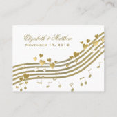 ラブソングミュージック結婚の座席表 プレイスカード (裏面)