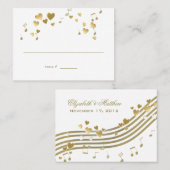 ラブソングミュージック結婚の座席表 プレイスカード (正面/裏面)