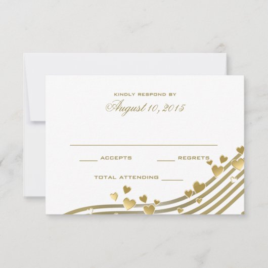 ラブソング結婚の応答カード 出欠カード (正面)