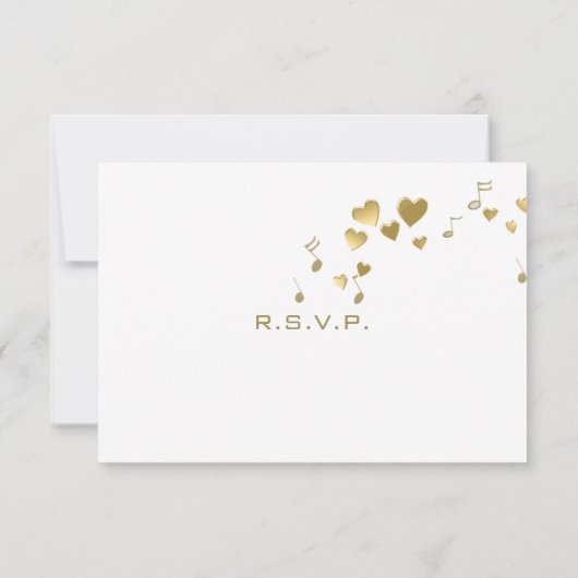 ラブソング結婚の応答カード 出欠カード (裏面)
