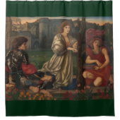 "ラブソング"エドワード・バーヌ=ジョーンズ・プレラファエリートアート シャワーカーテン (正面)