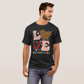 ラブソーシャル勉強先生ヒョウPlaid Valentin Tシャツ (正面フル)