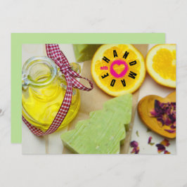 ラブソープメーカーのクリスマスツリーレモンで手作り サンキューカード