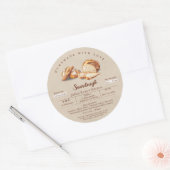 ラブソー焼いた生地コテージ法ラベル付き ラウンドシール (封筒)