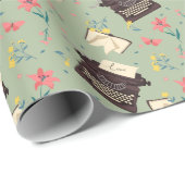 ラブタイプライターをテーマにした包装紙 ラッピングペーパー (ロールコーナー)