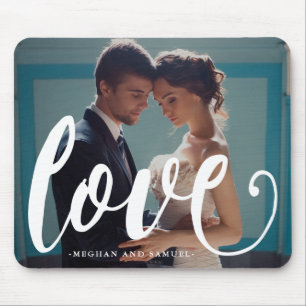 ラブタイポグラフィと名前フォトマウスパッド マウスパッド