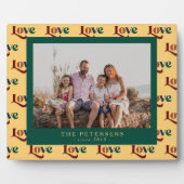 ラブタイポグラフィカスタム家族の写真と名前 フォトプラーク (正面)