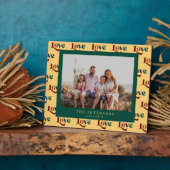 ラブタイポグラフィカスタム家族の写真と名前 フォトプラーク (側面)