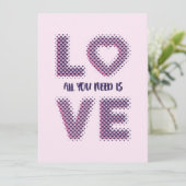 ラブタイポグラフィデザイン。 カード (スタンド正面)
