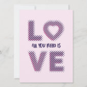 ラブタイポグラフィデザイン。 カード (正面)