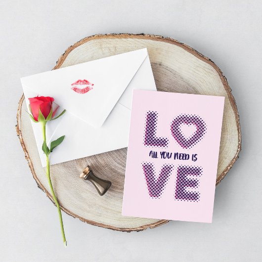 ラブタイポグラフィデザイン。 カード