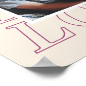 ラブタイポグラフィバレンタインデーのポスター – 紫 ポスター (角)