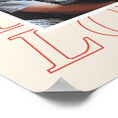 ラブタイポグラフィバレンタインデーのポスター – 赤 ポスター (角)