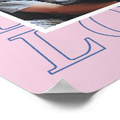 ラブタイポグラフィバレンタインデーのポスター – Lavender ポスター (角)