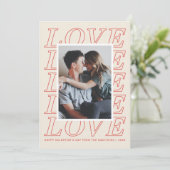 ラブタイポグラフィバレンタインデーカード – 赤 シーズンカード (スタンド正面)