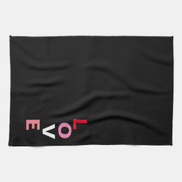 ラブタイポグラフィバレンタインデー  キッチンタオル