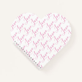 ラブタイポグラフィバレンタインデー ノートブック