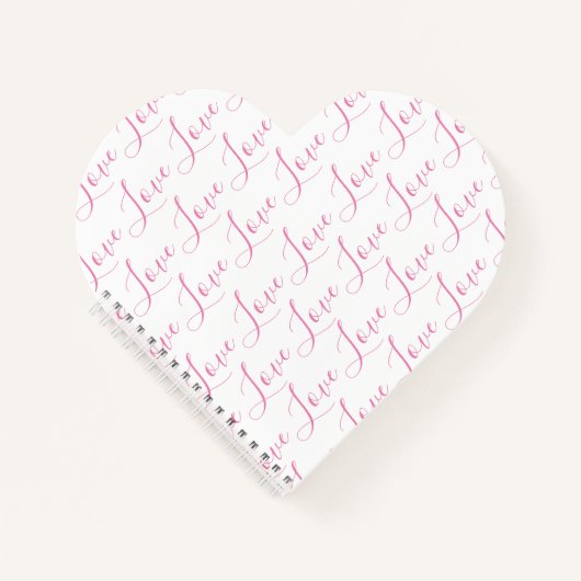 ラブタイポグラフィバレンタインデー ノートブック (正面)