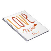 ラブタイポグラフィボホデザインカラー名モダン ノートブック (右側)