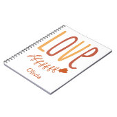 ラブタイポグラフィボホデザインカラー名モダン ノートブック (左側)