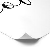 ラブタイポグラフィミニマリスト白黒 ポスター (角)