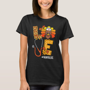 ラブターキッシュステソスコープナースライフ感謝祭 Tシャツ