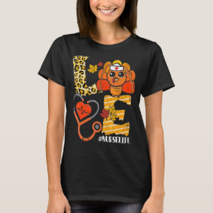 ラブターキッシュステソスコープナースライフ感謝祭 Tシャツ