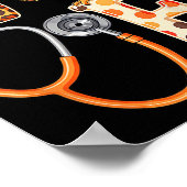 ラブターキークサンクスギビングナースライフ秋スクラブトップ ポスター (角)