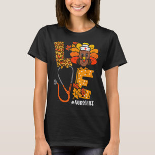 ラブターキープステソスコープナースライフ感謝祭ファ Tシャツ