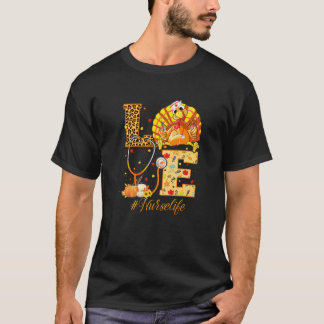 ラブターキープステソスコープナースライフ感謝祭ファ Tシャツ
