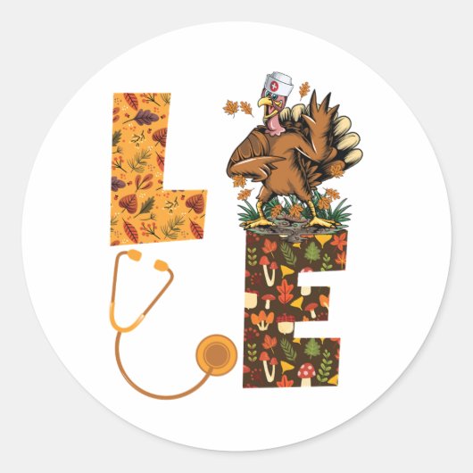 ラブターキープステソスコープナースライフ感謝祭au ラウンドシール (正面)