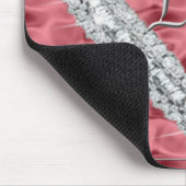 ラブダイヤモンドハートレッドマウスパッド マウスパッド (コーナー)