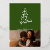 ラブダウン来フォイルクリスマスカード 箔シーズンカード (正面)