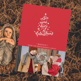 ラブダウン来フォトスクリスマスカード シーズンカード