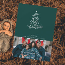 ラブダウン来フォトスクリスマスカード