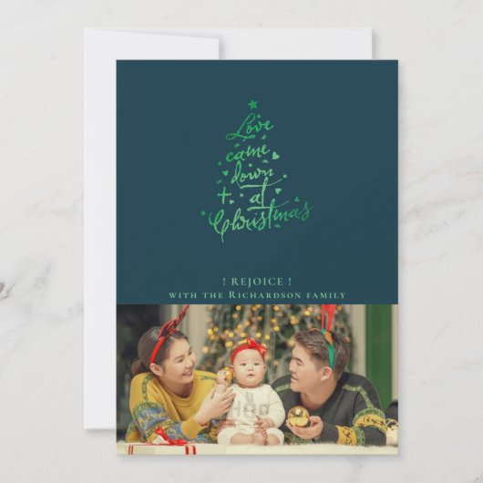 ラブダウン来フォトスクリスマスカード シーズンカード (正面)