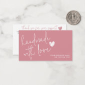 ラブダスティピンクハートキャンドル気に付き ノートカード (正面/裏面インサイチュ)