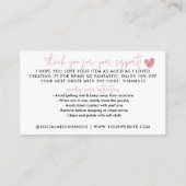 ラブダスティピンクハートジュエリー気に エンクロージャーカード (裏面)