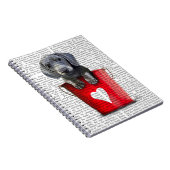 ラブダックシュント子犬のバケツ ノートブック (右側)