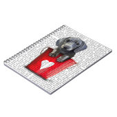 ラブダックシュント子犬のバケツ ノートブック (左側)