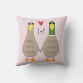 ラブダックスカスタムイニシャルバレンタインデー クッション (裏面)