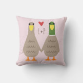 ラブダックスカスタムイニシャルバレンタインデー クッション (正面)