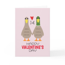 ラブダックス カスタムイニシャル バレンタインデーカード