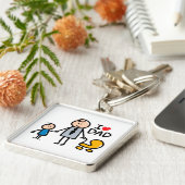 ラブダディプリント キーホルダー (側面)