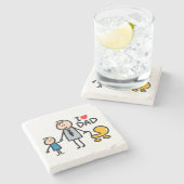 ラブダディプリント ストーンコースター (横)