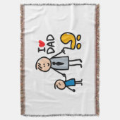 ラブダディプリント スローブランケット (正面縦)