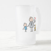 ラブダディプリント フロストグラスビールジョッキ (正面右)