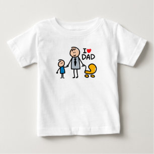 ラブダディプリント ベビーTシャツ