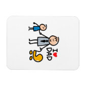 ラブダディプリント マグネット (横)